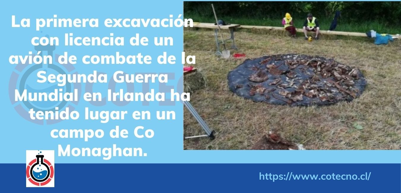 La primera excavación con licencia de un avión de combate de la Segunda Guerra Mundial en Irlanda ha tenido lugar en un campo de Co Monaghan.