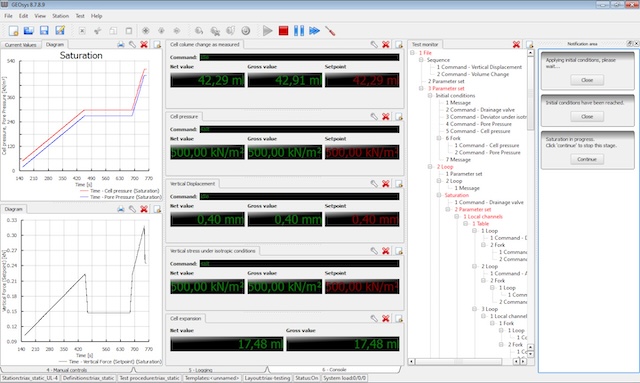 Software triaxial del suelo - Geosys - 3