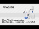Portafiltro de 1000 mL con soporte de acero inoxidable - video: Stainless Steel Support Screen Installation - ROCKER Filter Apparatus (en inglés)