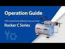 Bomba de vacío recubierta de PTFE Rocker 300C - video: Rocker C Pump - Quick Start Guide (en inglés)
