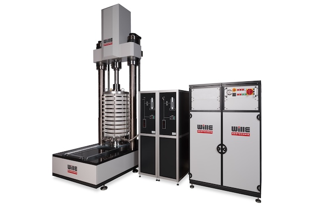 Sistema de prueba triaxial dinamica de gran diametro