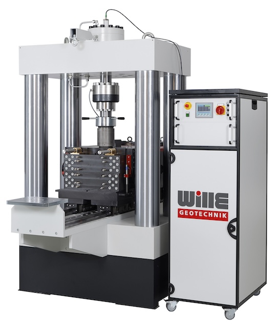 Aparato de corte directo de roca controlada con temperatura