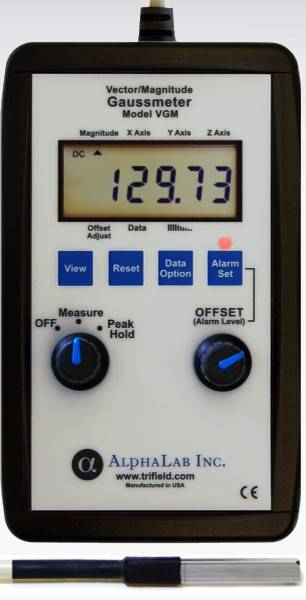 Gaussimetro de Vector/Magnitud modelo VGM - WP