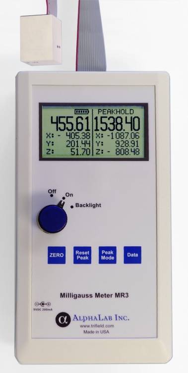 Medidor Magneto-Resistivo milligauss MR3 - WP