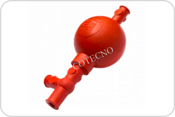 Propipeta de goma roja universal p. pipetas hasta 100 ml. - WP