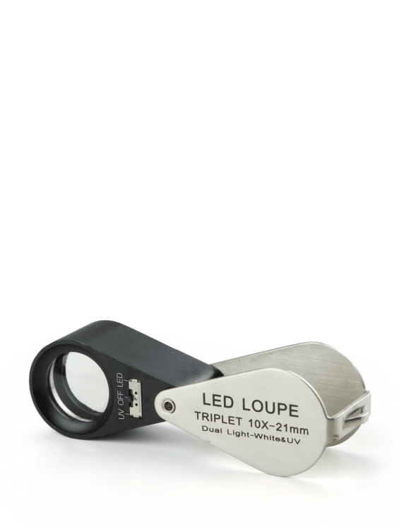 Lupas plegables con luz blanca/UV LED para microscopios - WP