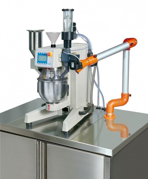 Pruebas de mezclador de mortero, 5 l, extraccion de polvo - WP