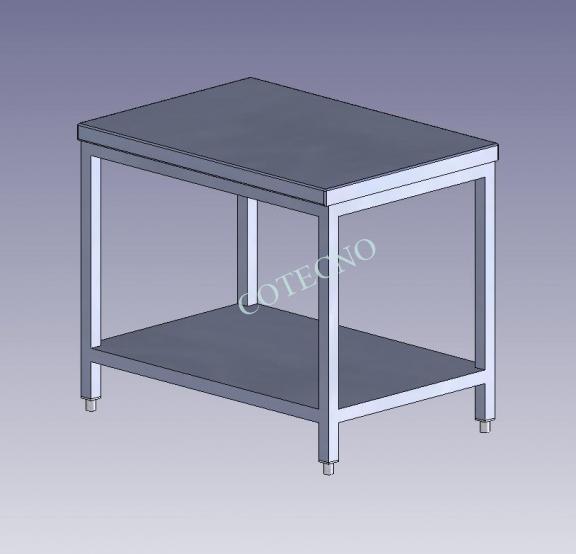 Mesa de trabajo de acero inoxidable de 1000 mm de ancho - WP