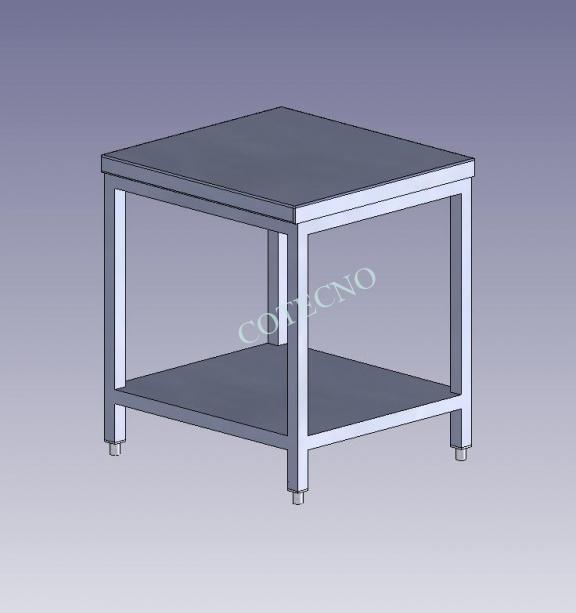 Mesa de trabajo de acero inoxidable de 750 mm de ancho - WP