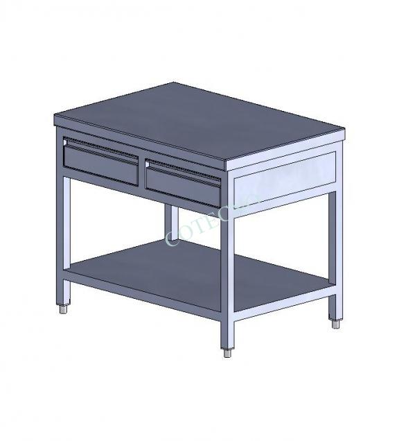 Mesa de trabajo de acero inoxidable de 1000 mm de ancho - WP