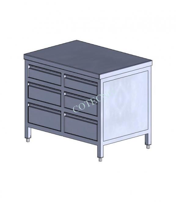 Cabina de encimera de acero inoxidable de 1000 mm de ancho - WP