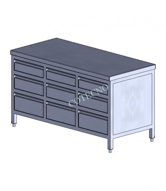 Cabina de encimera de acero inoxidable de 1500 mm de ancho - WP