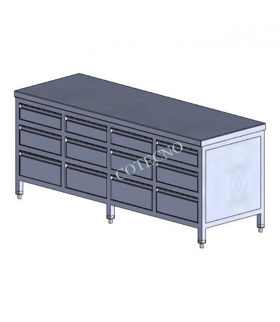 Cabina de encimera de acero inoxidable de 2000 mm de ancho - WP