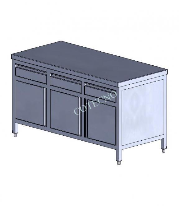 Cabina de encimera de acero inoxidable de 1500 mm de ancho - WP