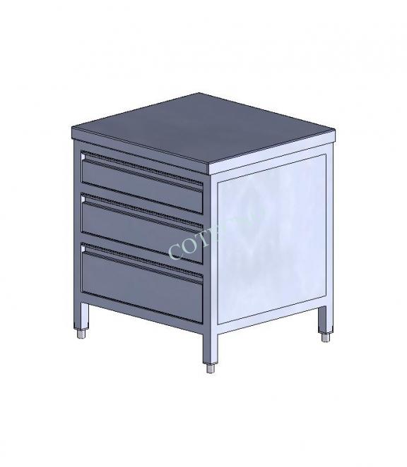 Cabina de encimera de acero inoxidable de 750 mm de ancho - WP