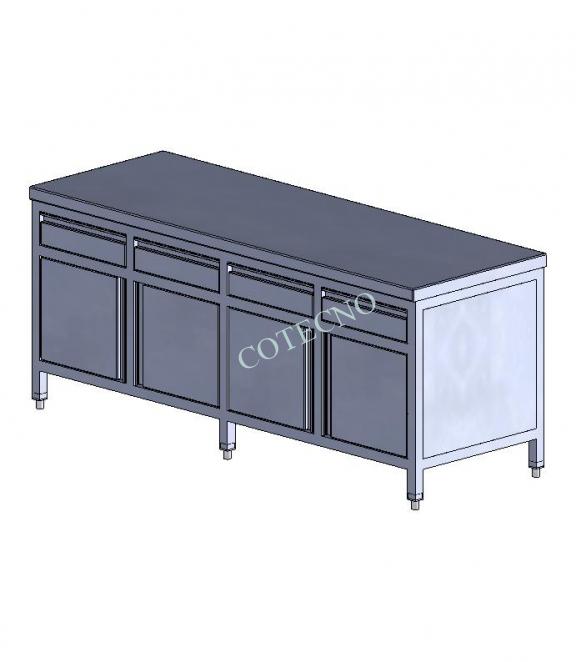 Cabina de encimera de acero inoxidable de 2000 mm de ancho - WP