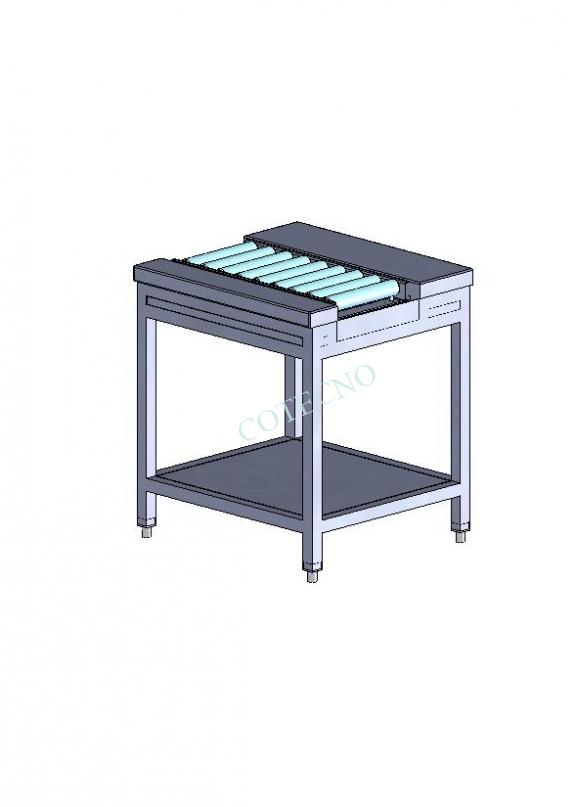 Mesa de trabajo de acero inoxidable con transportador de rodillos - WP