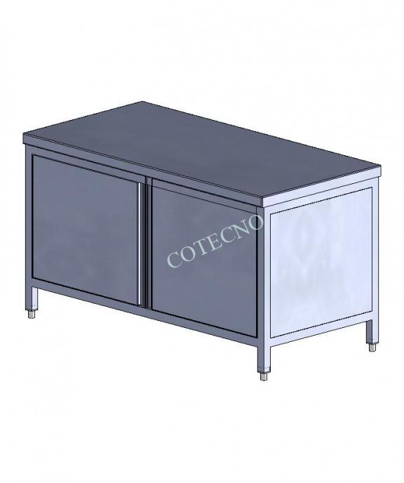 Mesa de trabajo de acero inoxidable con unidad de secado a gas - WP