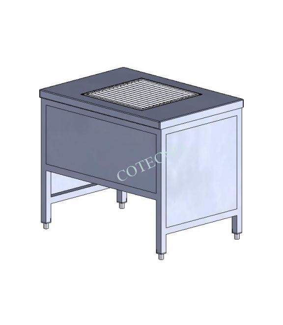 Mesa de acero inoxidable para eliminacion de moldes de 1000 mm de ancho - WP