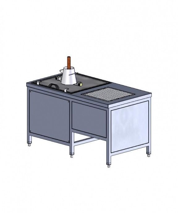 Mesa de trabajo de acero inoxidable con mesa de flujo - WP