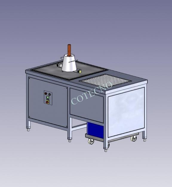Mesa de trabajo de acero inoxidable con mesa de flujo - WP