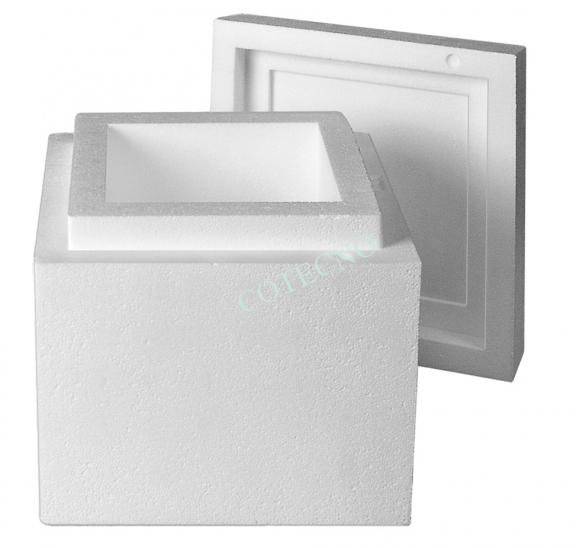 Molde de cubo de poliestireno con tapa de 150 mm - WP