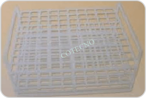 Gradilla de alambre plastificado para 50 tubos de 18-21mm .de diametro - WP