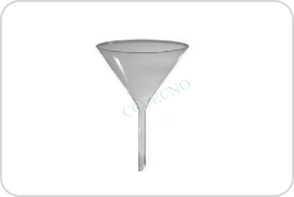 Embudo de vidrio quimico 100 mm de diametro de vidrio - WP