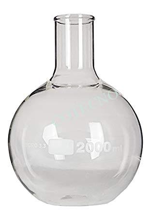 Frasco de ebullicion cuello redondo de fondo ancho con borde moldeado 50 ml-5000ml - WP