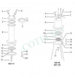 PORTA filtros CON reservas, piezas - WP