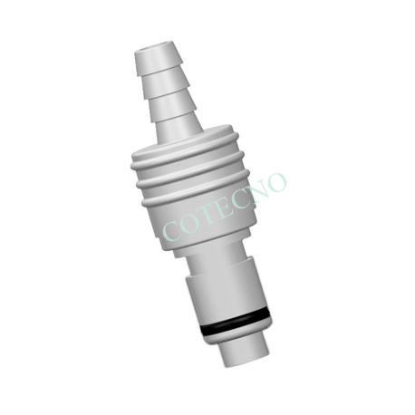 Enchufe y enchufe en linea, con valvula, manguera de 1/4" - WP