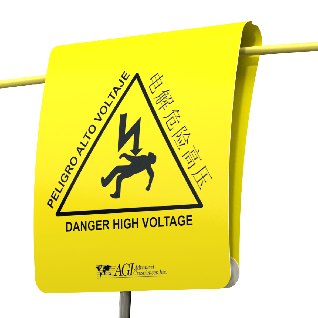 Señales de advertencia de electrodos de alto voltaje - WP