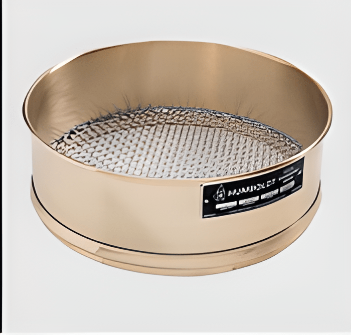 Tamiz estandar de 10" de diametro, nº 10 (2,00 mm) de malla inoxidable con marco de laton y 3" de profundidad - WP