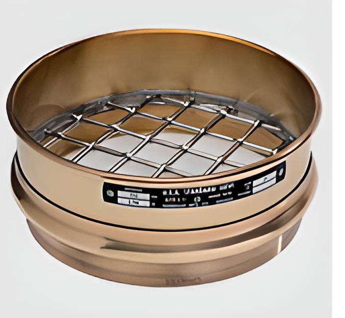 Tamiz estandar de 6'', de diametro, 5/8'' (16 mm) de malla inoxidable con marco de laton y 1.5'' de profundidad - WP