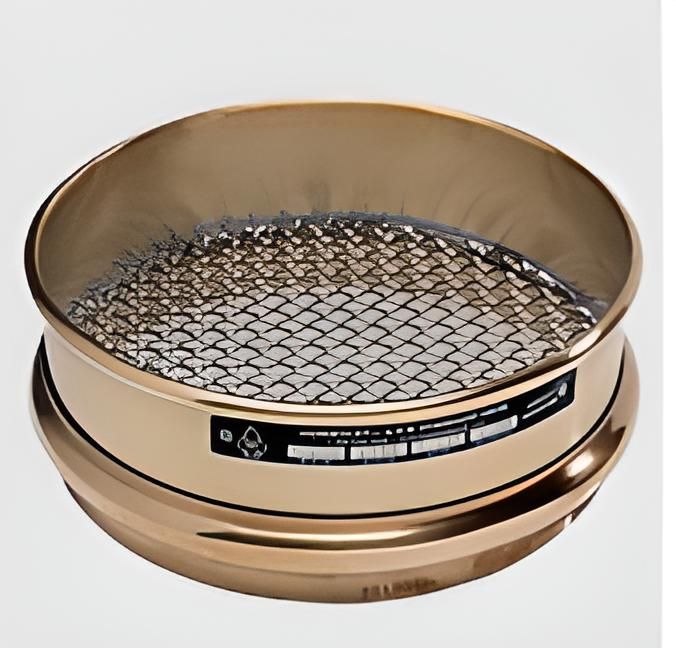 Tamiz estandar de 6'', de diametro, 40'' (0.425 mm) de malla inoxidable con marco de laton y 1.5'' de profundidad - WP