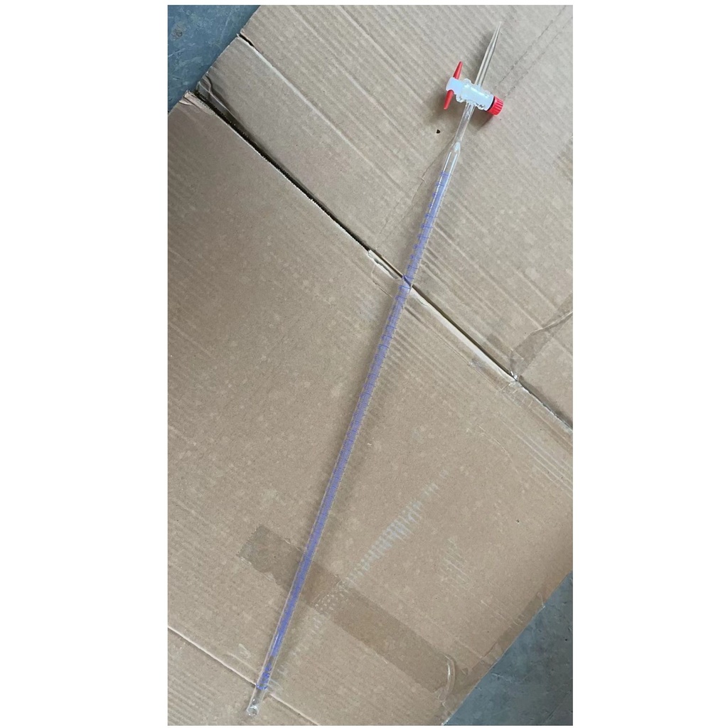 Bureta con llave de paso de PTFE recta clase a -100ml - WP