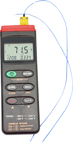 Registrador de datos de termopares de 2 canales, -200 a 1370C (-328 a 2498F) - WP
