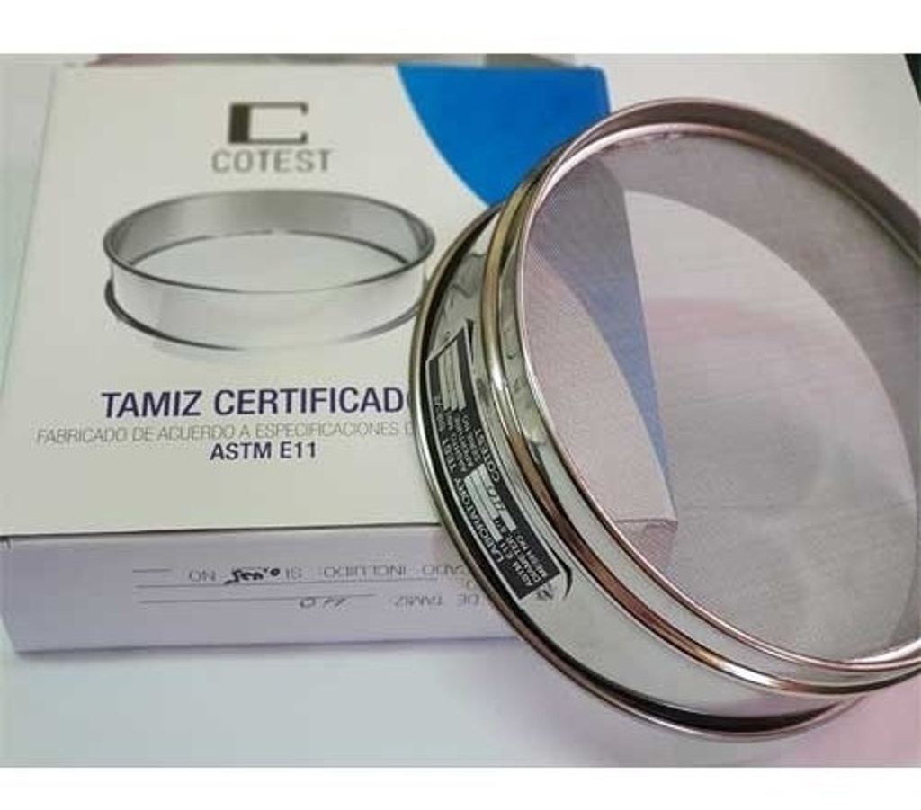 Tamiz - 8" - N.50 - Acero Inox - Segun ASTM E-11, Certificado