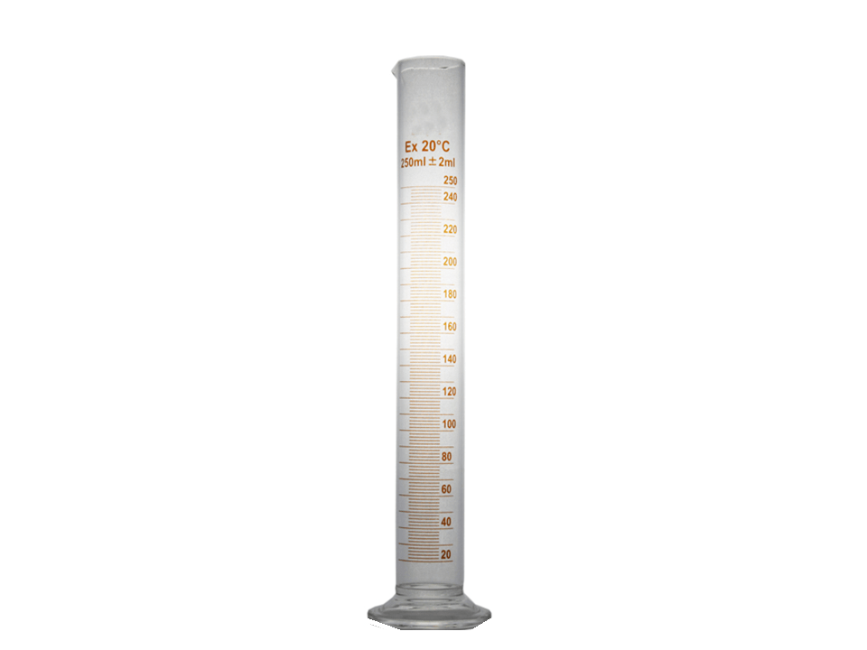 Probeta Graduada, 250ML, Vidrio, Base Hexagonal, Sin Certificado