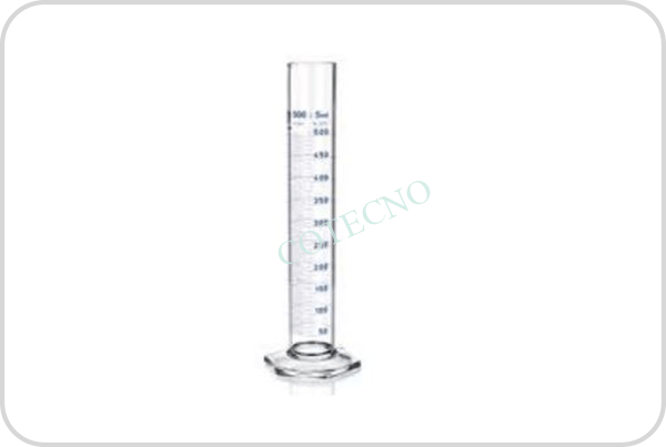 Probeta Graduada, 500ML, Vidrio, Base Hexagonal Sin Certificado