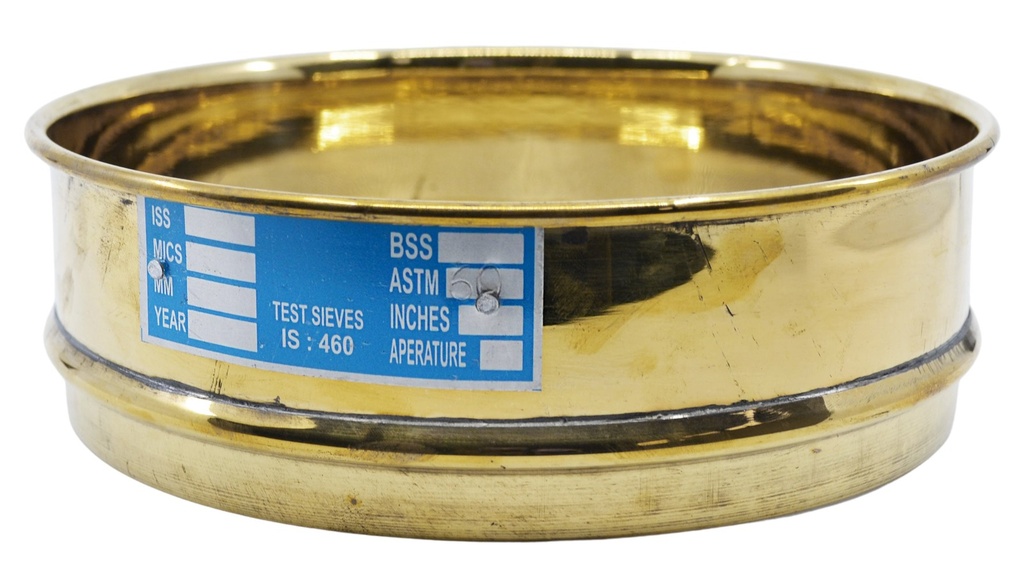 Tamiz - 8" - N.60 - fabricado en conformidad a norma ASTM E-11, incluye certificado de un tamiz representativo del lote