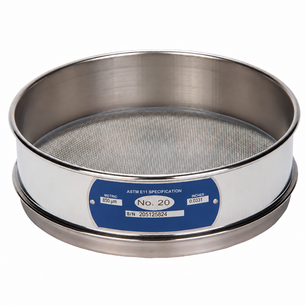 tamiz - 8" - N.20 (850μm) acorde a ASTM E11