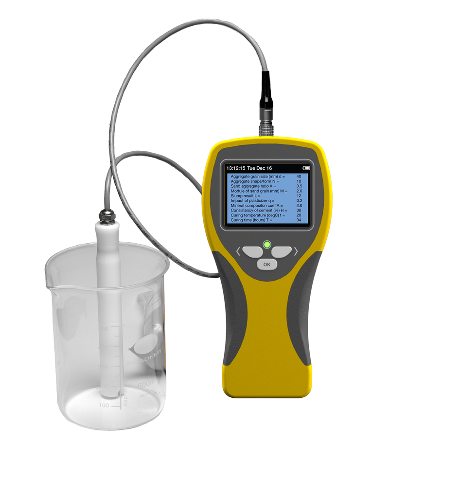 Kit de prueba del instrumento ConcTest (incluye el instrumento ConcTest V1.14, la sonda ConcTest) para probar la