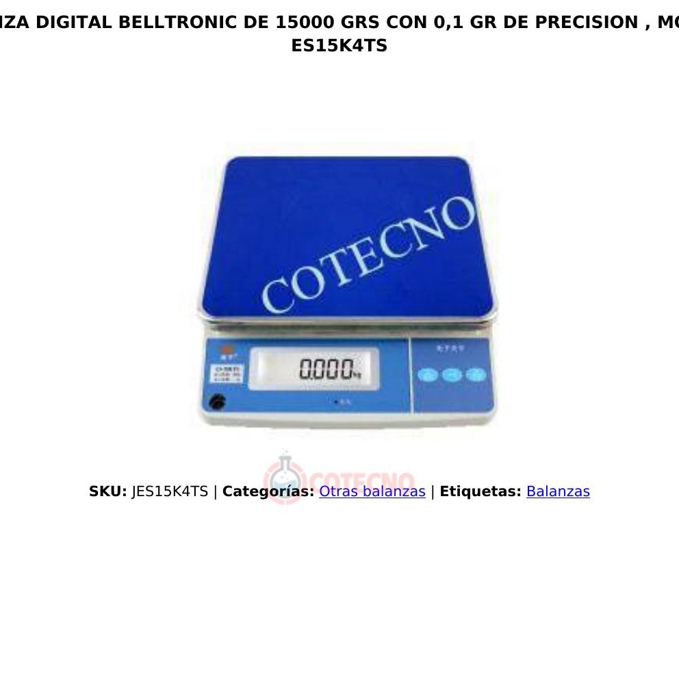 Balanza - 15kg - 0.1gr - marca - 220v, 50 Hz