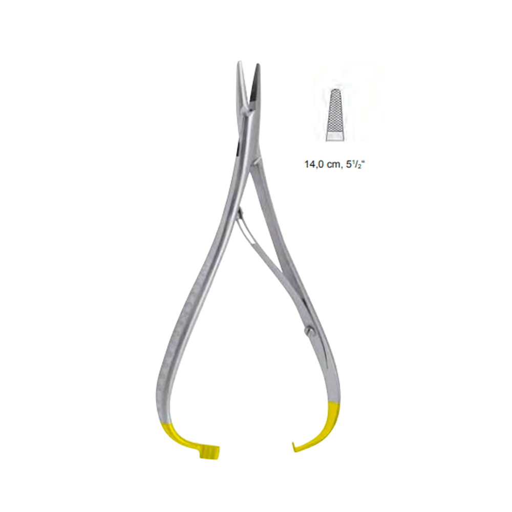 Portaagujas mathieu t.c acero inox 410 doble proteccion