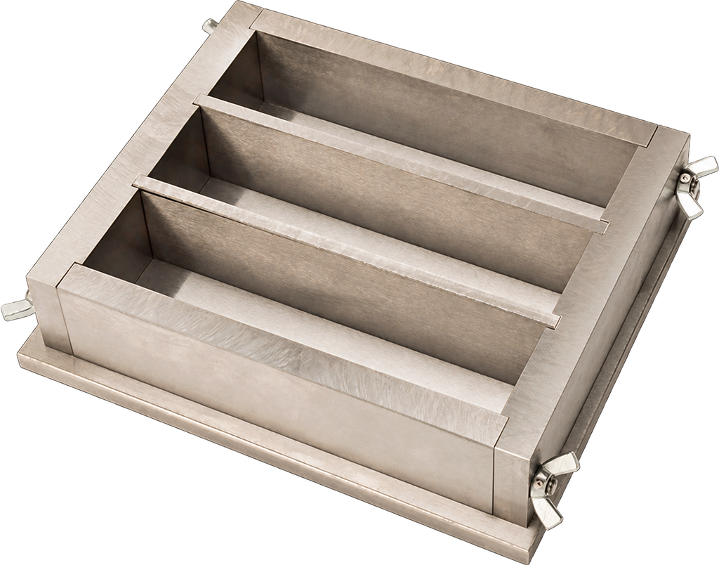 Molde Rilem triple para sondas de 40x40x160mm