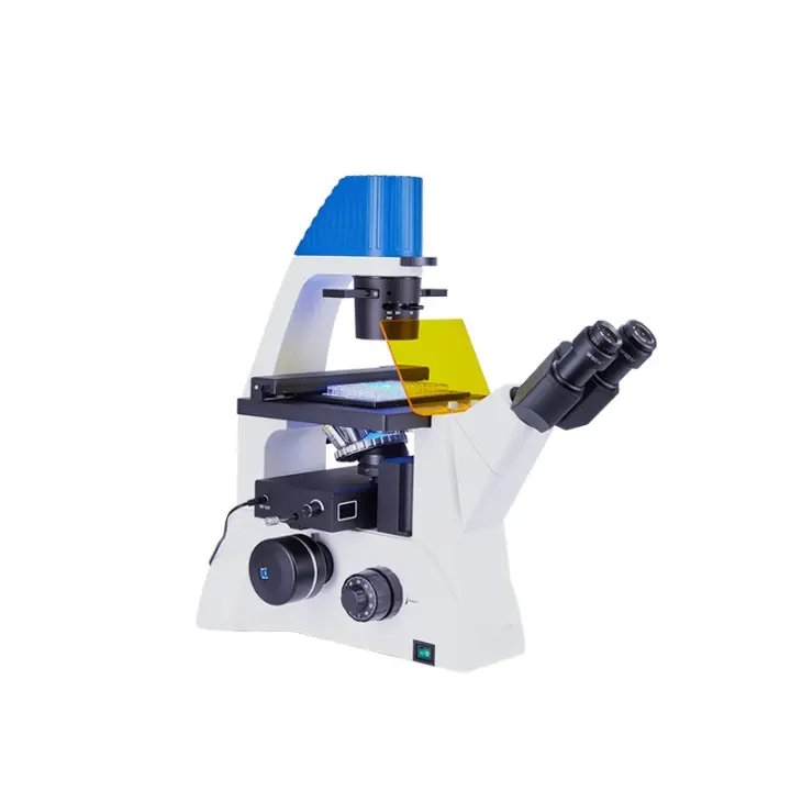 Microscopio biológico de fluorescencia ocular 10x/22 mm, cabezal binocular
