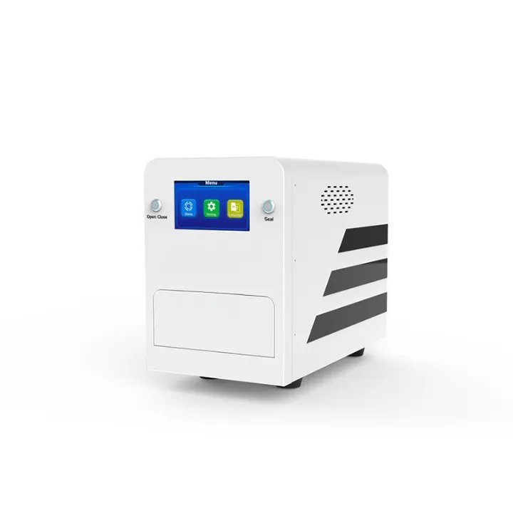 Máquina automática de sellado y tapado 384 pocillos