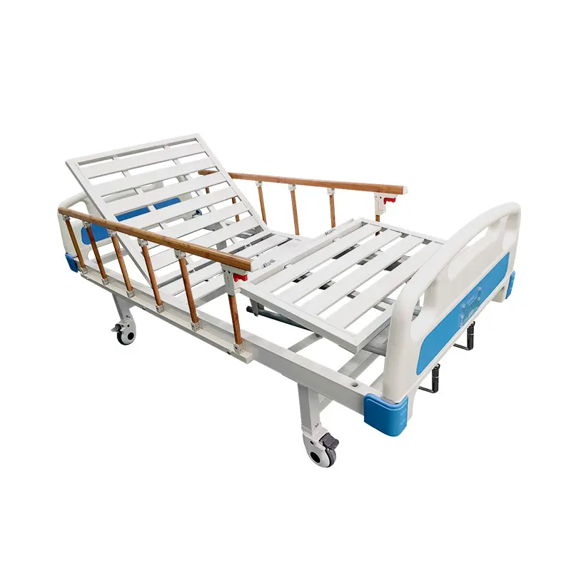 Cama de hospital de laminas con manivela doble MF202S