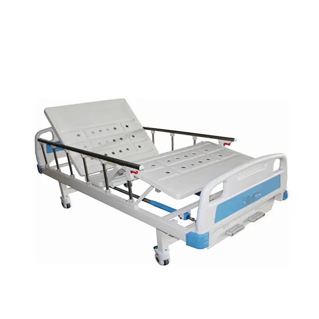 Cama hospitalaria doble manivela perforada, espalda 0-70°, pierna 0-30°